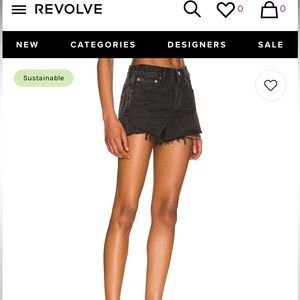 AGOLDE Parker Vintage short in black